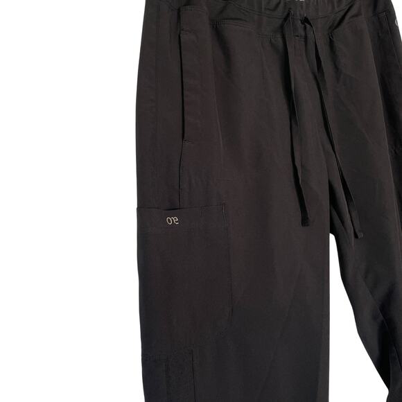 Barco One Mens Cargo Track Pants Snap Hem Scrubs Size Medium Black - Picture 7 of 12